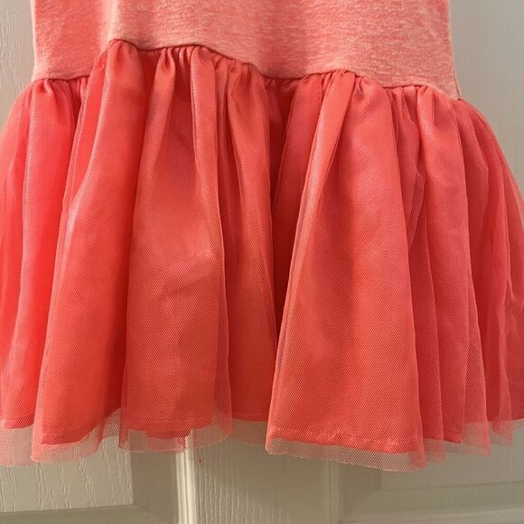 Everbloom Studio Aloha Tutu Tulle Dress Neon Coral Girls Size 4T - Picture 5 of 10